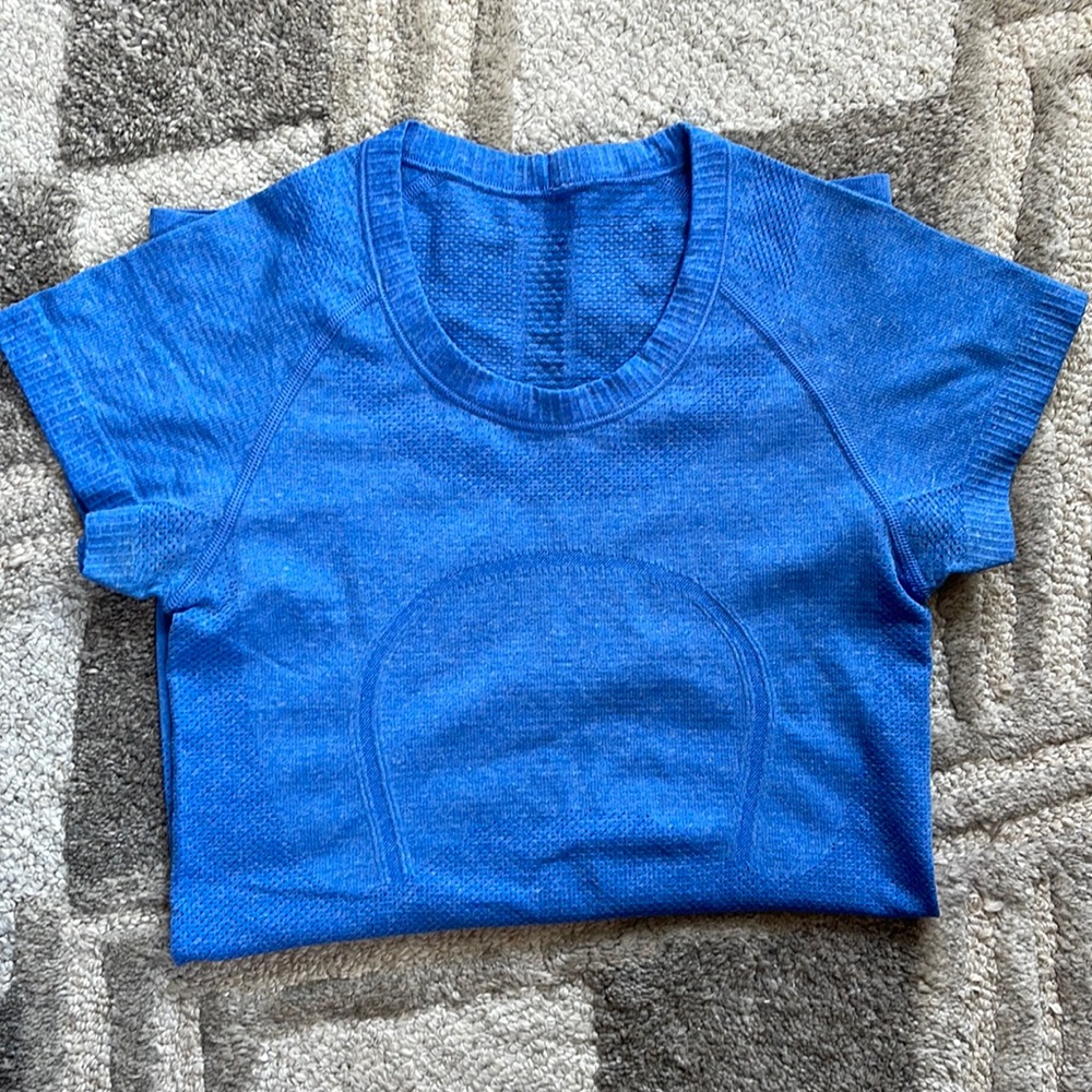 Lululemon swiftly, tech, short sleeve top, blue